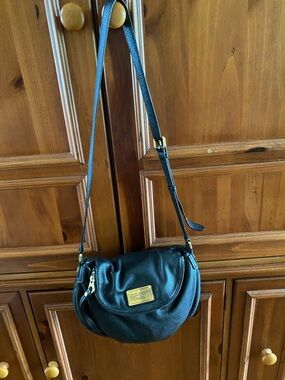 Marc By Marc Jacobs Black Leather Classic Q Natasha Crossbody Bag with COA